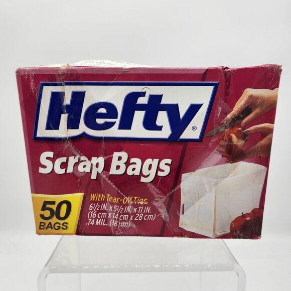 Lot of 3 Hefty Scrap Bag Boxes w/ Tear Off Ties 3 x 50 Bags New Old Stock - Picture 2 of 5